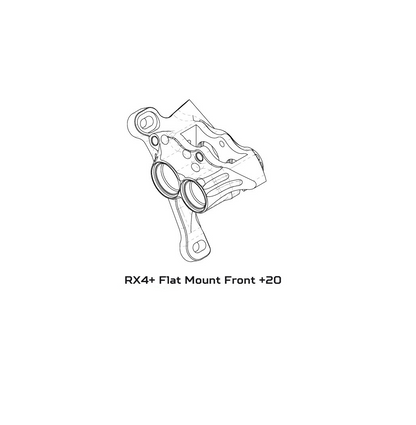 Etrier de Frein Avant HOPE RX4+ SL FMF (+20) 70mm 4 Pistons Minéral Bleu