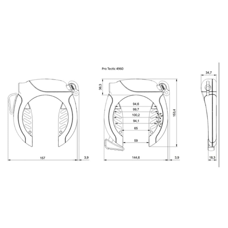 ABUS PRO TECTIC R 4960 NR BK Zámek rámu