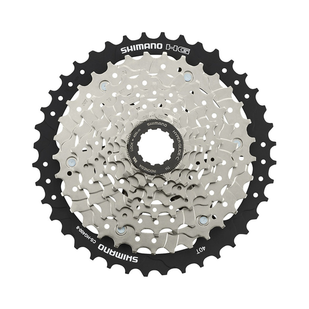Cassette 8V SHIMANO HG400 – photo principale sur fond blanc