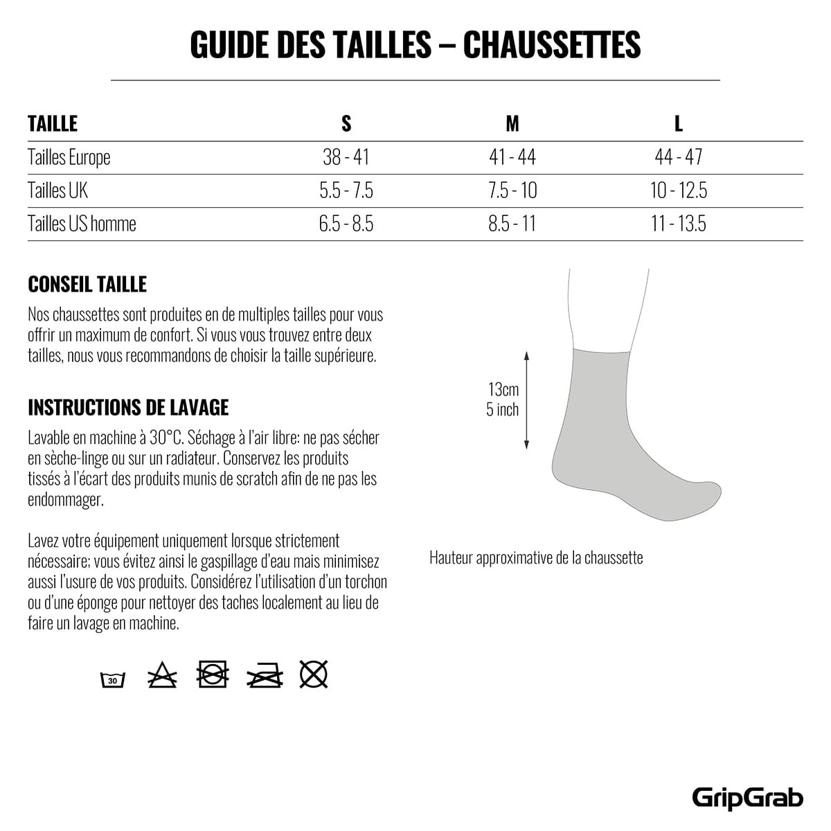 Chaussettes GRIPGRAB REGULAR CUT SUMMER 3 paires Blanc/Noir/Jaune