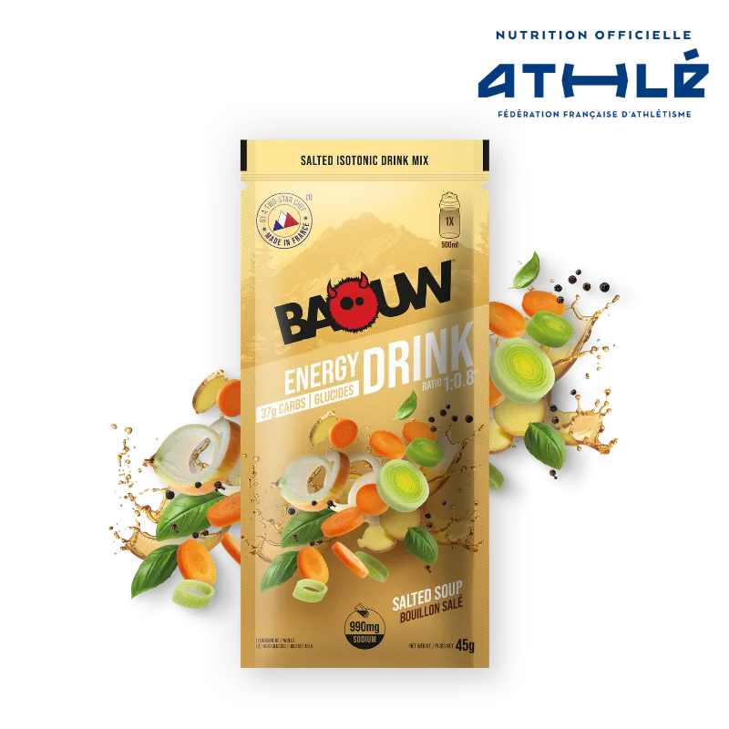 Boisson énergétique BAOUW ISOTONIC Bouillon Salé 45g