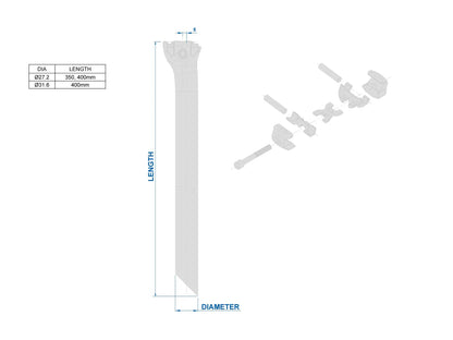 Tige de Selle RITCHEY SUPERLOGIC ONE-BOLT Recul 5mm