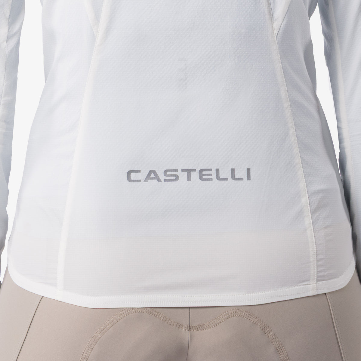 Veste CASTELLI Transition Air Femme Ivoire – détail du zip