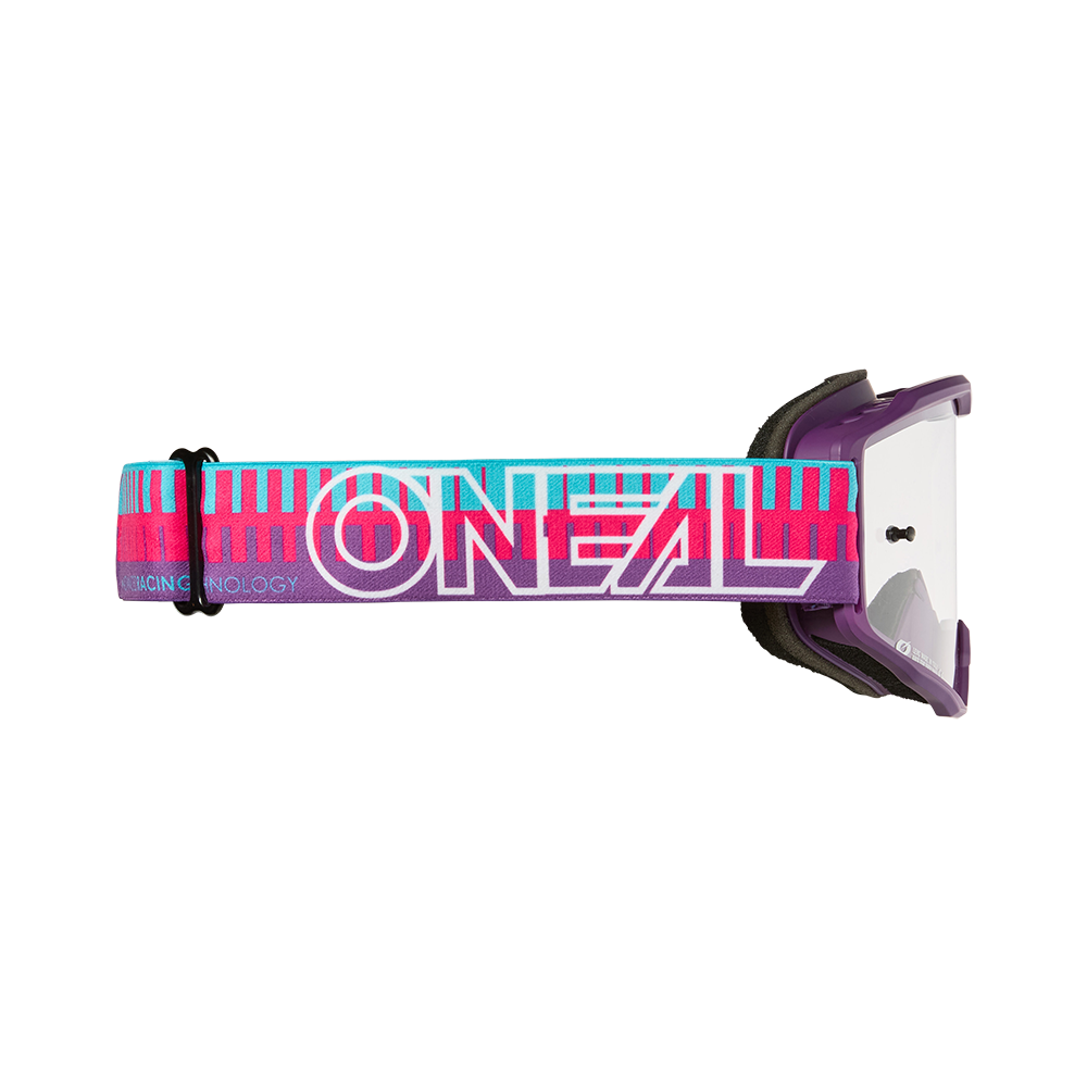 O'NEAL B-10 STRIPED Mask Rosa/Violet Clear Shield