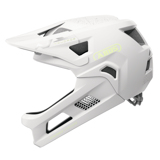 Casque VTT ABUS YOUDROP FF Junior Lemon Blanc