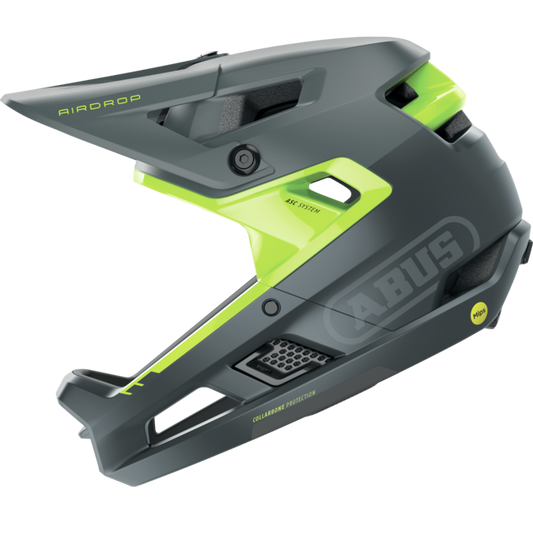 Kask MTB ABUS AIRDROP MIPS szary/żółty