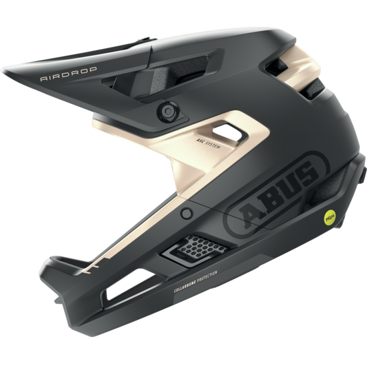 Kask MTB ABUS AIRDROP MIPS czarny/złoty