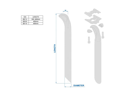 Tige de Selle RITCHEY WCS LINK TWO-BOLT Recul 20mm