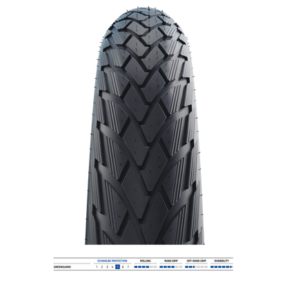 Pneu SCHWALBE GREEN MARATHON 27.5x2.35 ADDIX ECO GreenGuard Tubetype Rigide