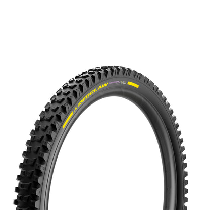 Pneu PIRELLI SCORPION RED CLAW 29x2.40 Supersoft DH+Wall Tubeless Ready Souple Noir/Jaune Team Edition