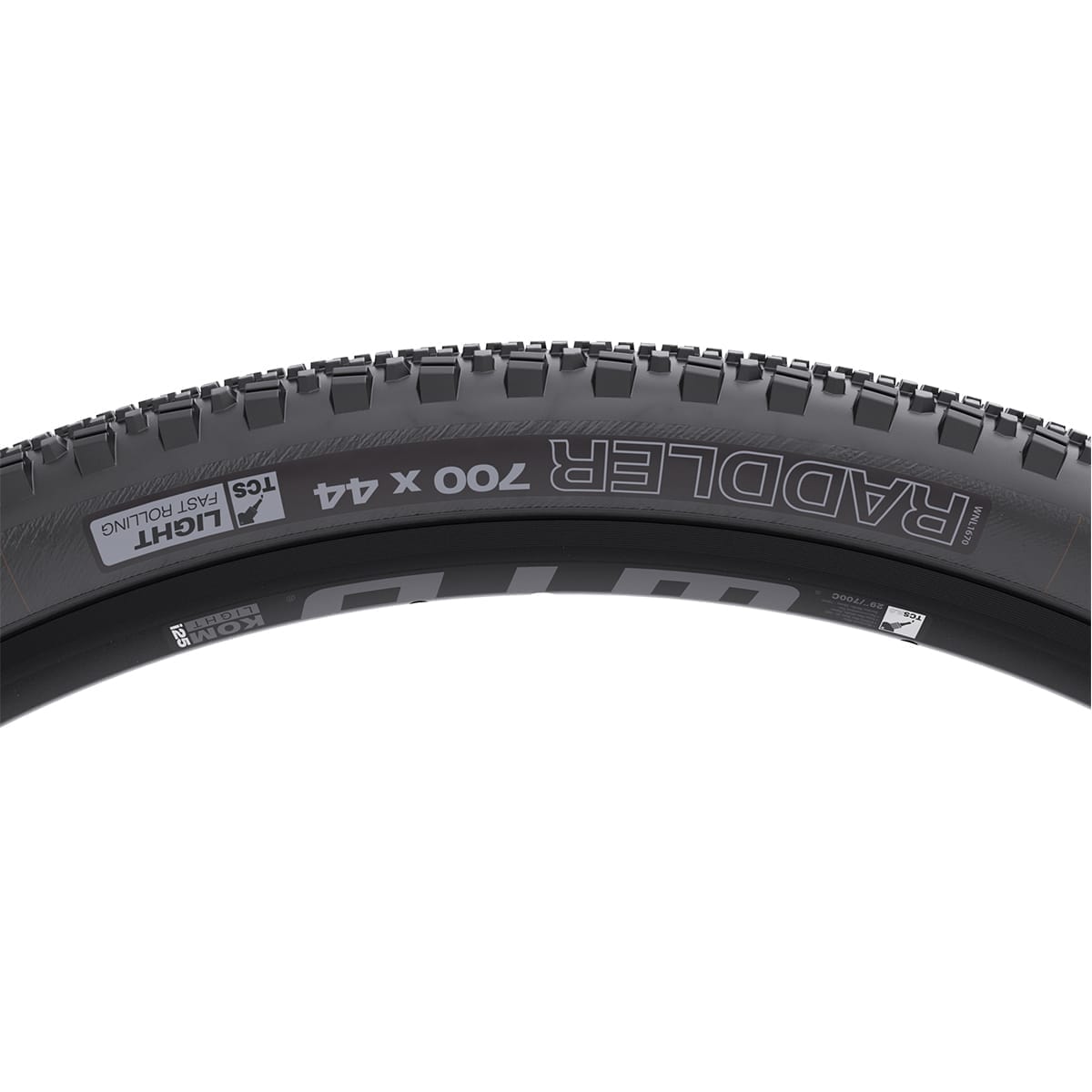 Pneu WTB RADDLER TCS LIGHT FAST ROLLING DUAL DNA SG2 700x44c Tubeless Ready Renforcé Noir