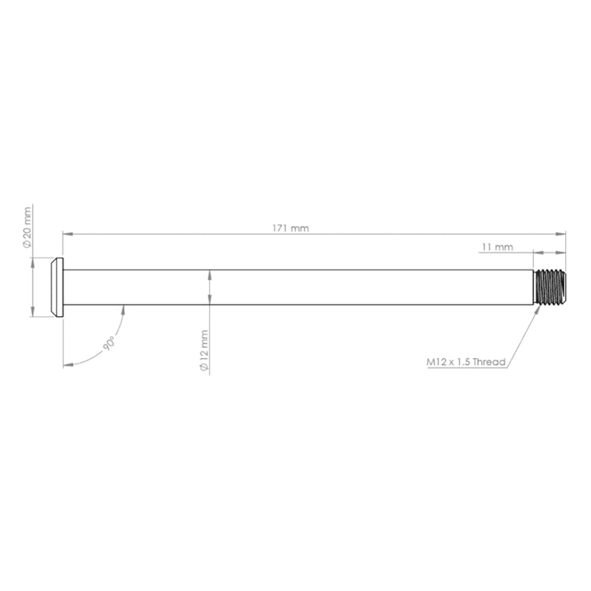 Axe de Roue Arrière BURGTEC 171 mm pour Cadre Yeti Bleu Foncé