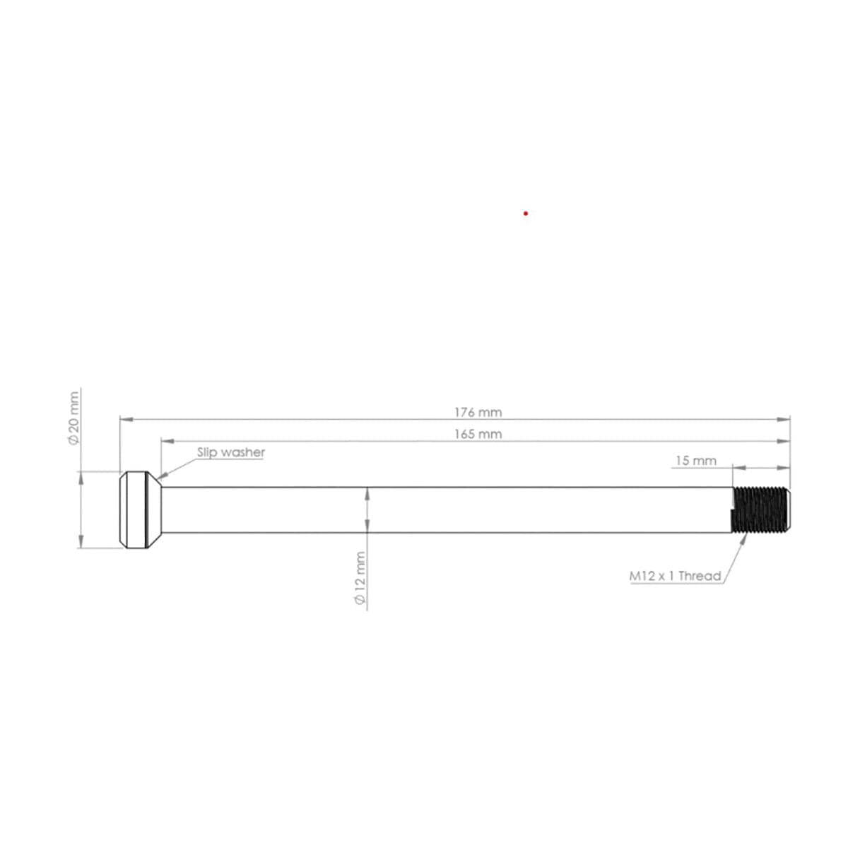 Axe de Roue Arrière BURGTEC 175.5mm pour Cadres Specialized Rose