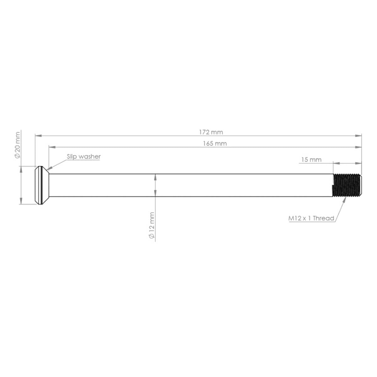 Axe de Roue Arrière BURGTEC 172 mm pour Cadres Specialized Rose