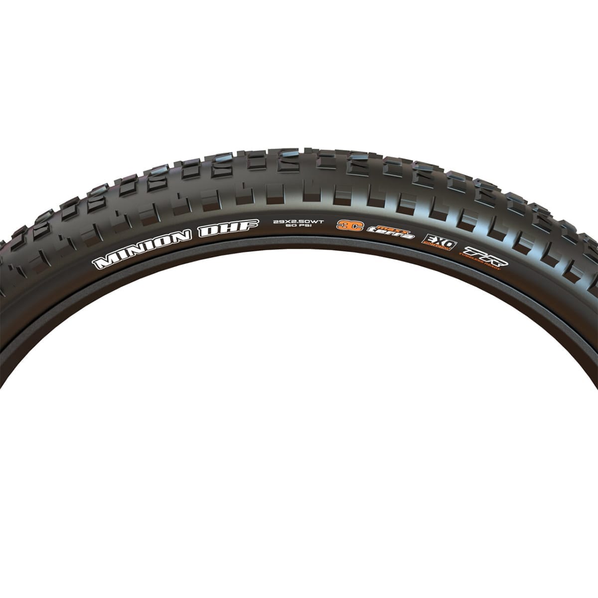 Pneu MAXXIS MINION DHF 29x2.50 WT DH E50 3C MaxxGrip Tubeless Ready Souple Noir