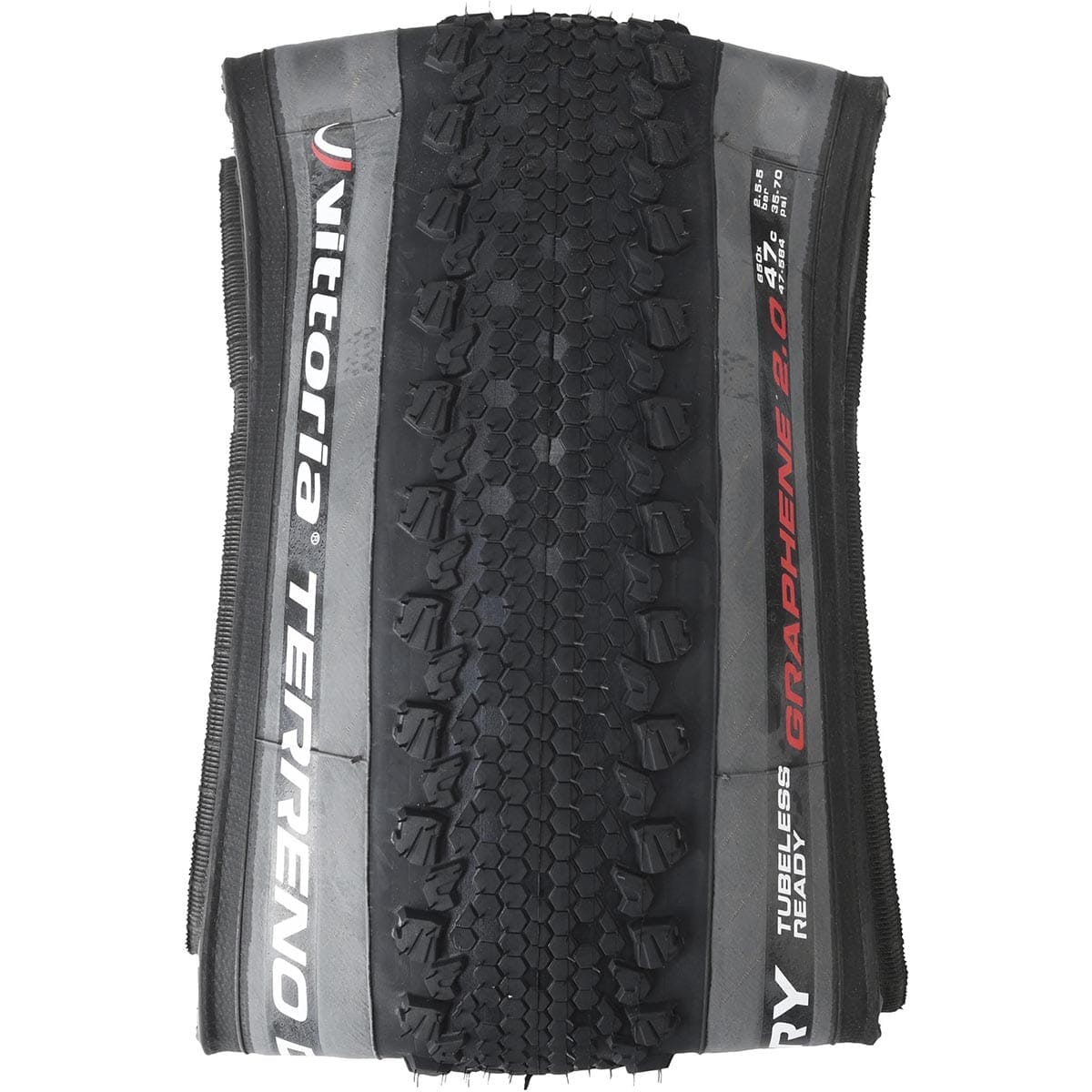 Pneu VITTORIA TERRENO DRY Graphene G2.0 650x47c Tubeless Ready Gris