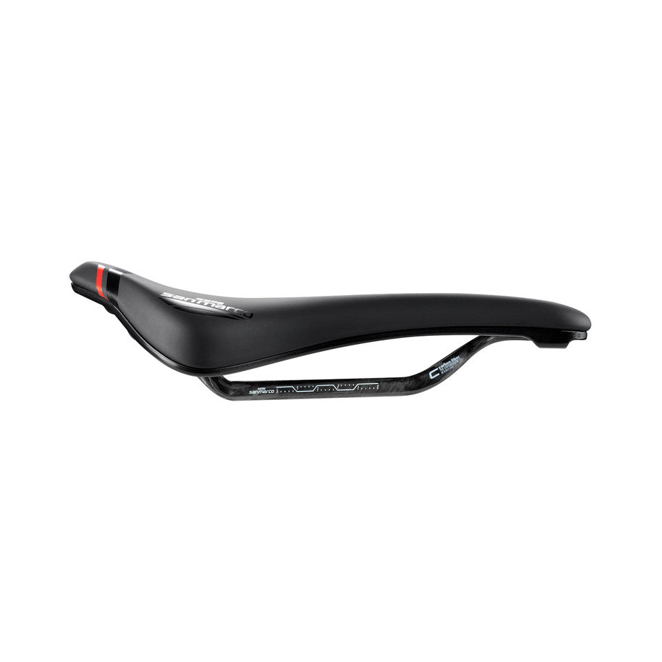 Selle SAN MARCO GROUND SHORT OPEN-FIT CARBON FX 155mm Noir