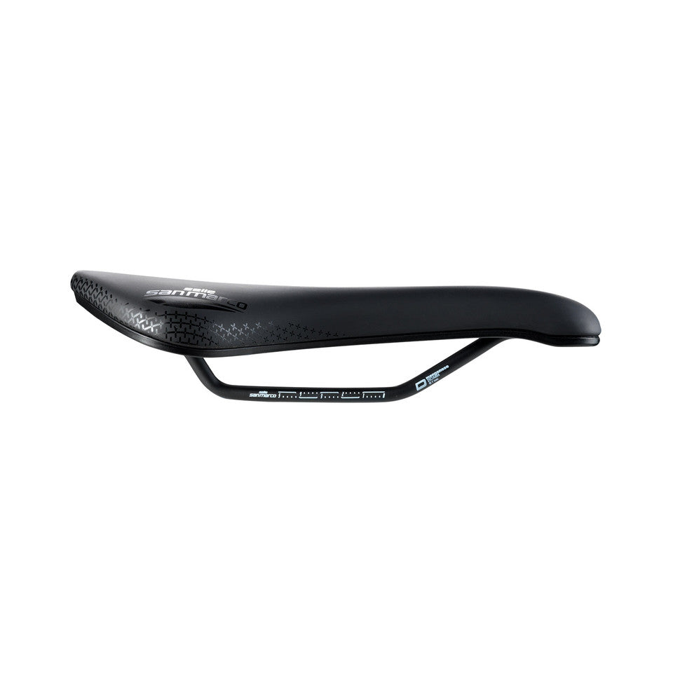 Selle SAN MARCO SHORTFIT 2.0 SUPERCOMFORT OPEN-FIT RACING L3 Largeur 155mm Rails Acier Xsilite