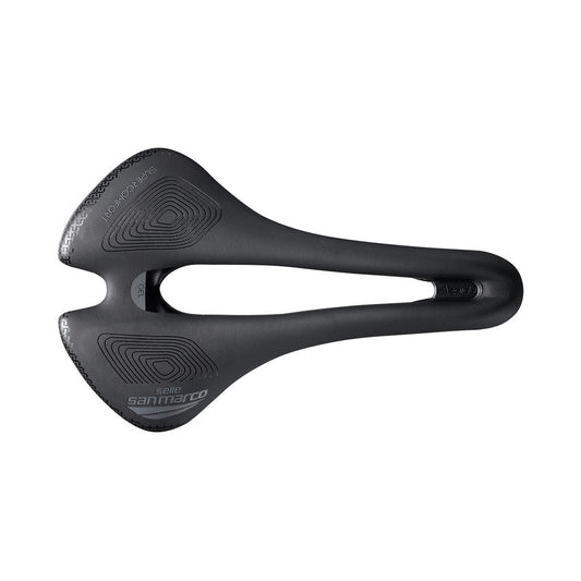 Selle SAN MARCO SHORTFIT 2.0 SUPERCOMFORT OPEN-FIT RACING L3 Largeur 155mm Rails Acier Xsilite