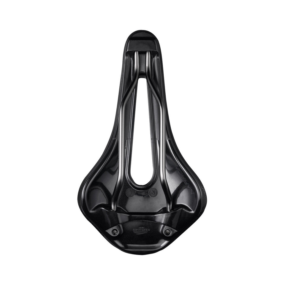 Selle SAN MARCO SHORTFIT 2.0 SUPERCOMFORT OPEN-FIT RACING S3 Largeur 140mm Rails Acier Xsilite