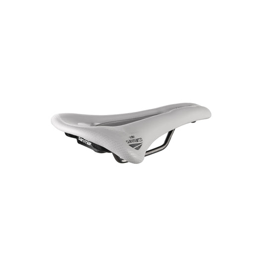 Siodełko SAN MARCO ALLROAD SUPERCONFORT OPEN-FIT RACING L3 Szerokość 146 mm Stalowe szyny Xsilite Szary/Biały