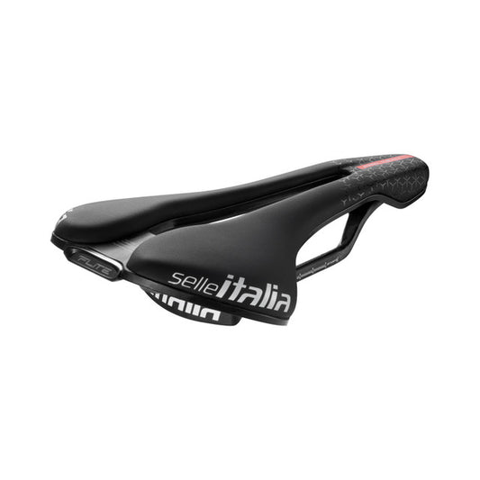 Sadel SELLE ITALIA FLITE BOOST SUPERFLOW PRO TEAM 6.1 L Kolfiberskenor Svart