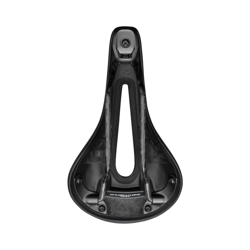 Selle SAN MARCO REGAL SHORT OPEN-FIT CARBON FX S3 Largeur 140mm Rails Carbone