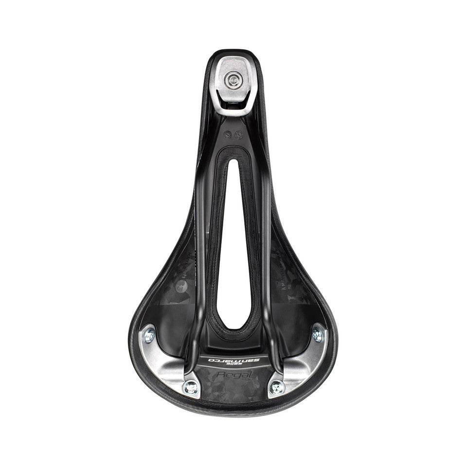 Selle SAN MARCO REGAL SHORT OPEN-FIT DYNAMIC S2 Largeur 140mm Rails Manganèse