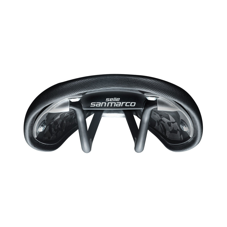 Selle SAN MARCO REGAL SHORT OPEN-FIT DYNAMIC S2 Largeur 140mm Rails Manganèse