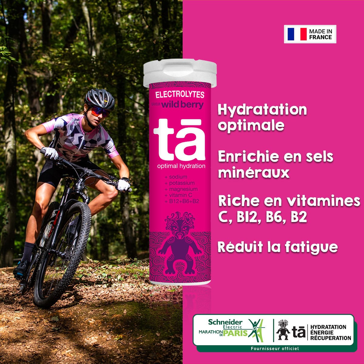 Boisson Énergétique TA ENERGY  (Tube de 12 Pastilles) Fruits des bois