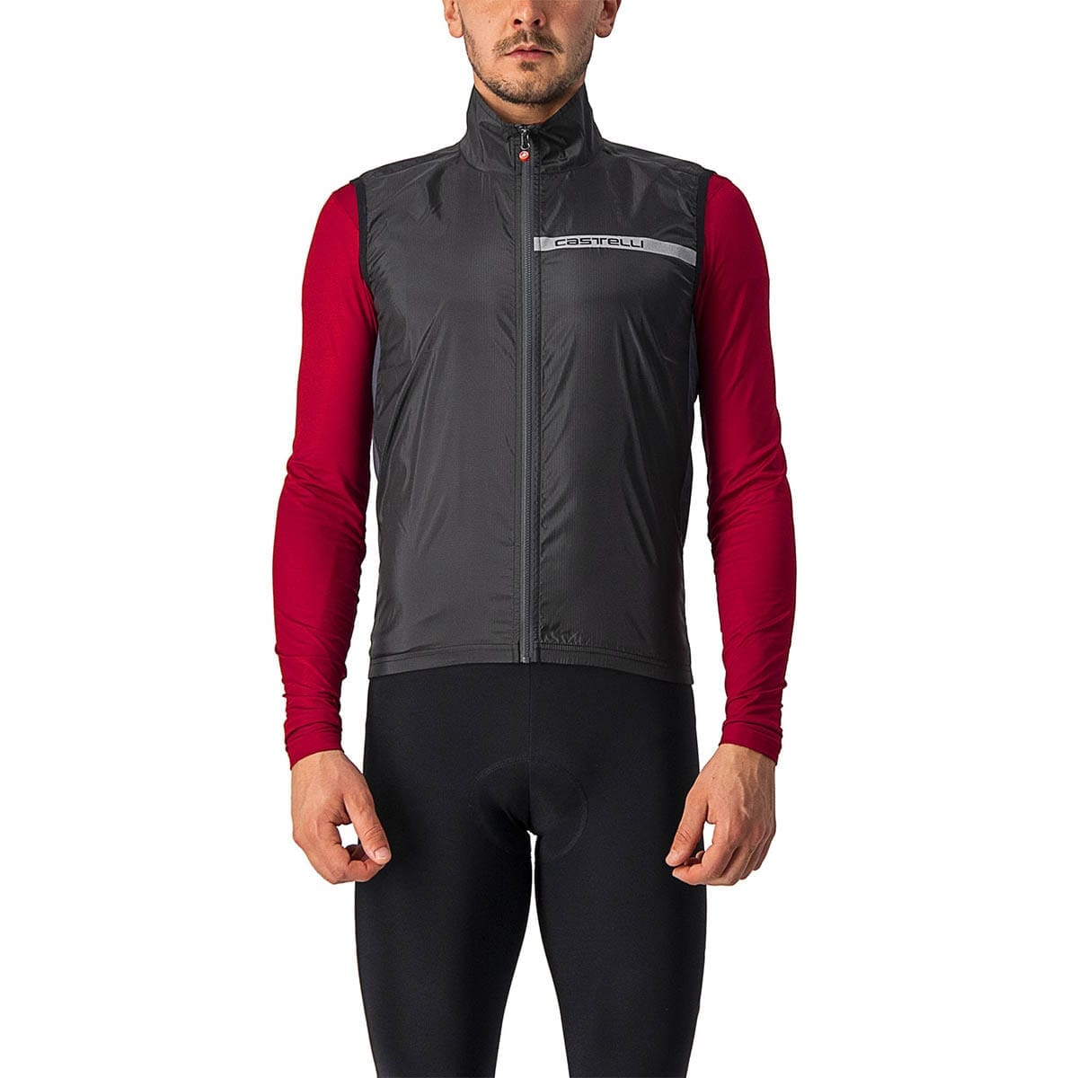 Gilet CASTELLI SQUADRA STRETCH Noir/Gris