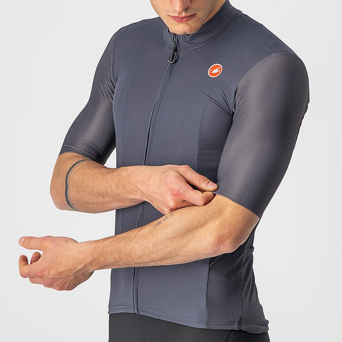 Maillot CASTELLI ENDURANCE ELITE Manches Courtes Gris