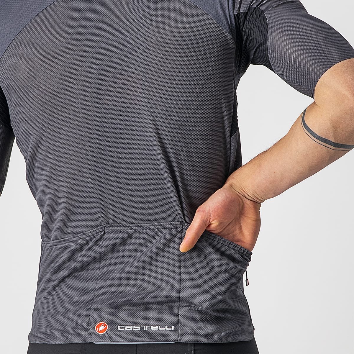 Maillot CASTELLI ENDURANCE ELITE Manches Courtes Gris