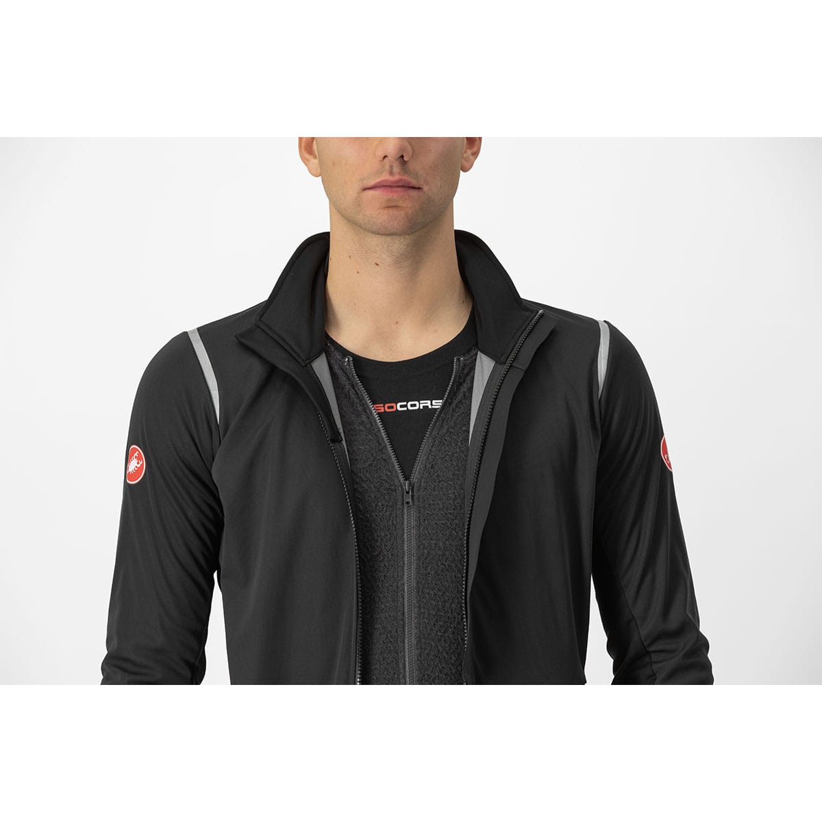 Veste CASTELLI ALPHA DOPPIO ROS Noir/Reflex