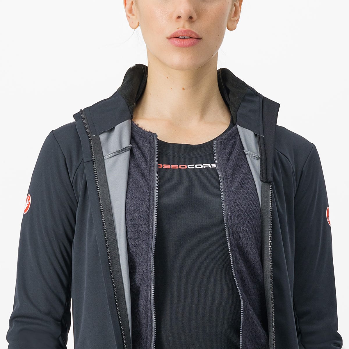 Veste CASTELLI ALPHA DOPPIO ROS Femme Noir/Gris