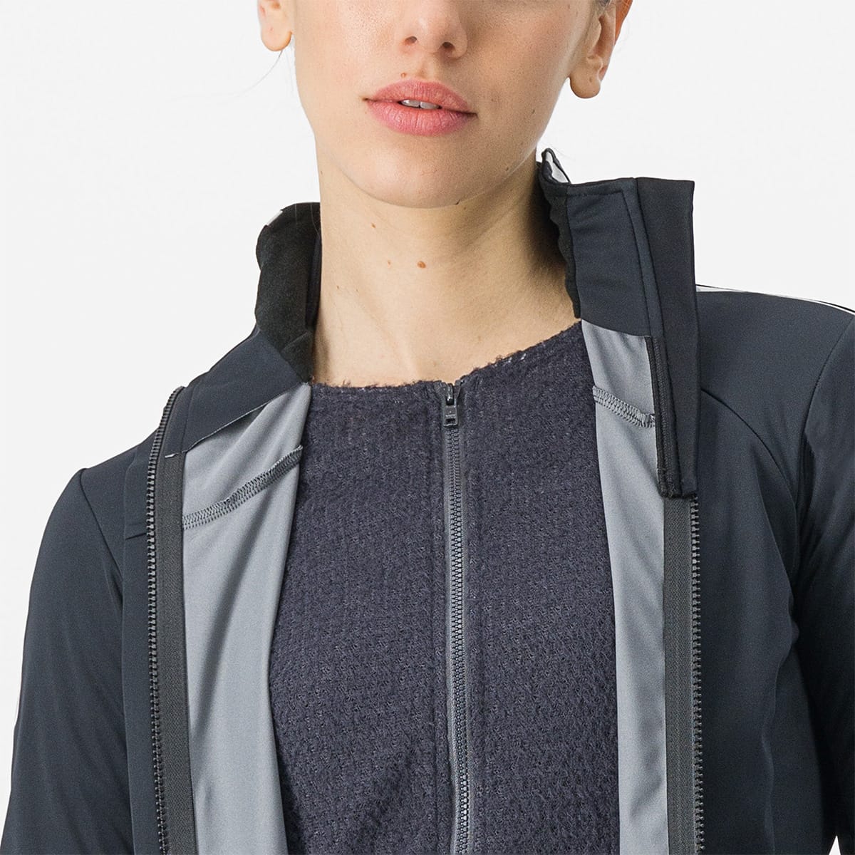 Veste CASTELLI ALPHA DOPPIO ROS Femme Noir/Gris