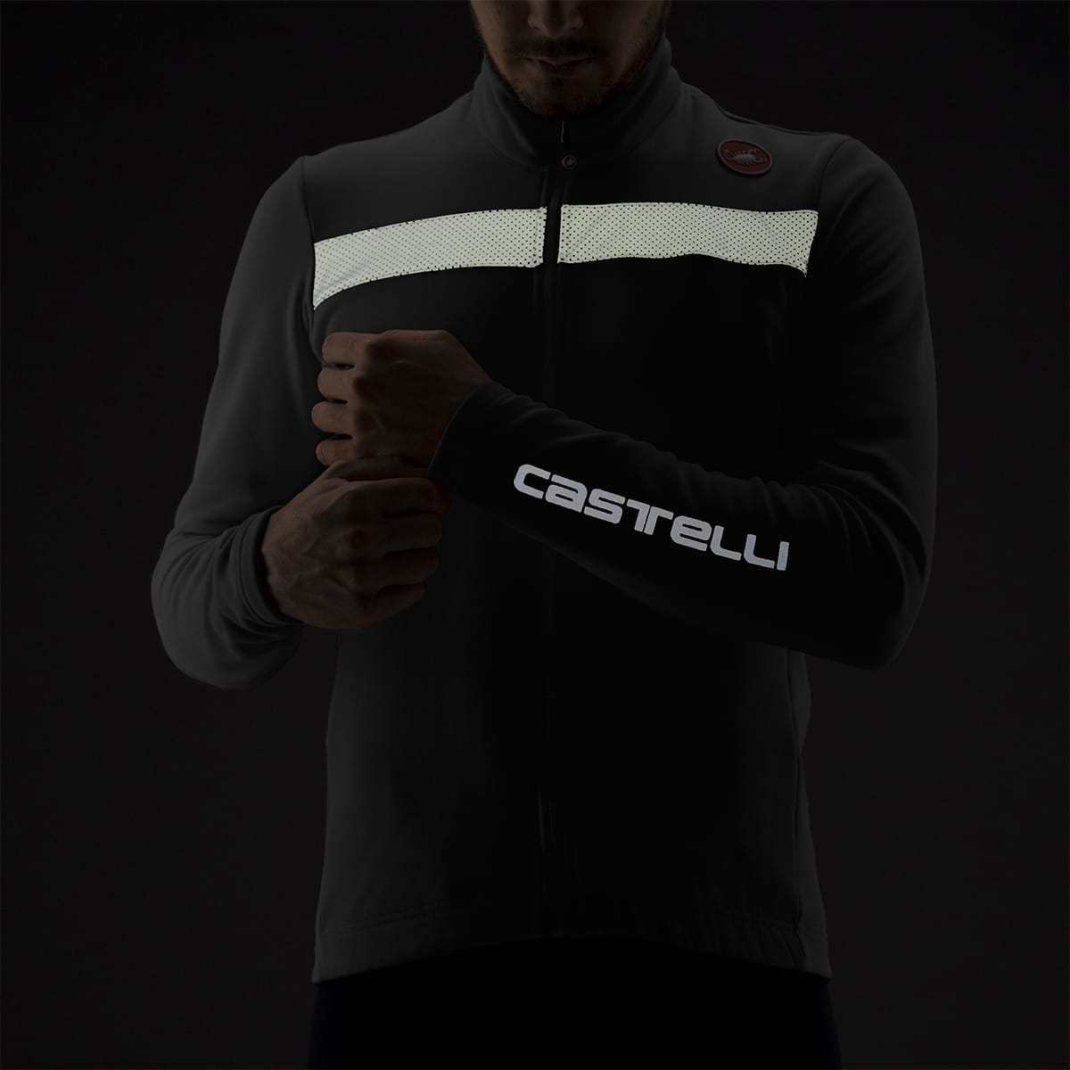 Maillot CASTELLI PURO 3 FZ Manches Longues Noir/Gris