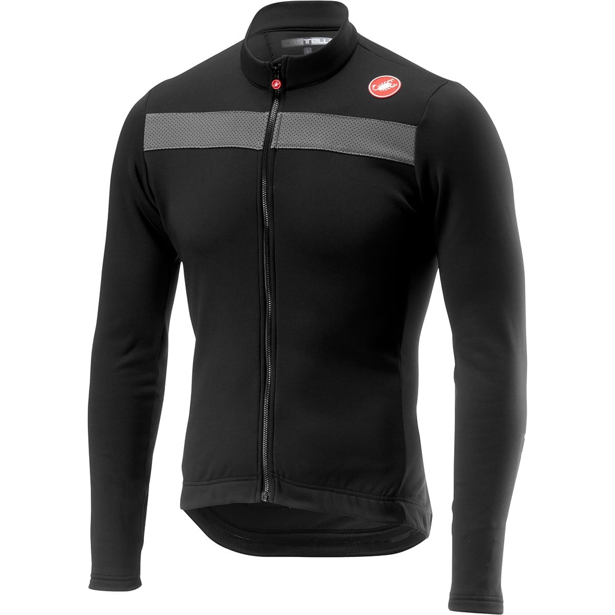 Maillot CASTELLI PURO 3 FZ Manches Longues Noir/Gris