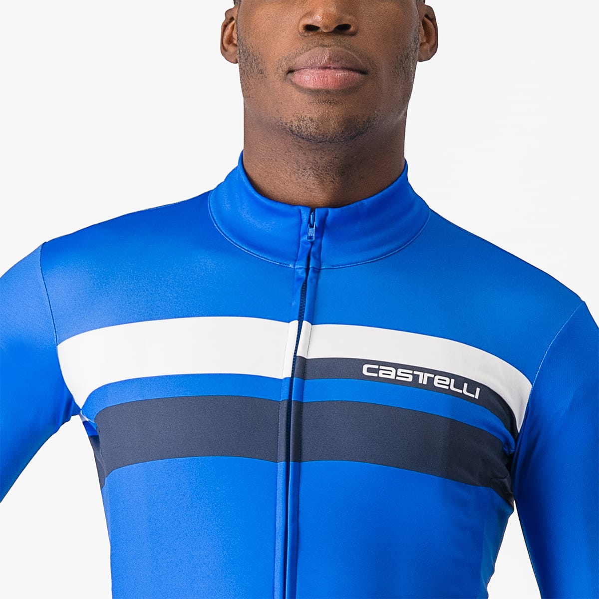 Maillot CASTELLI LINEARE Manches Longues Bleu