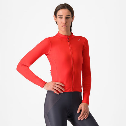 Maillot CASTELLI ESPRESSO THERMAL Femme Manches Longues Hibiscus