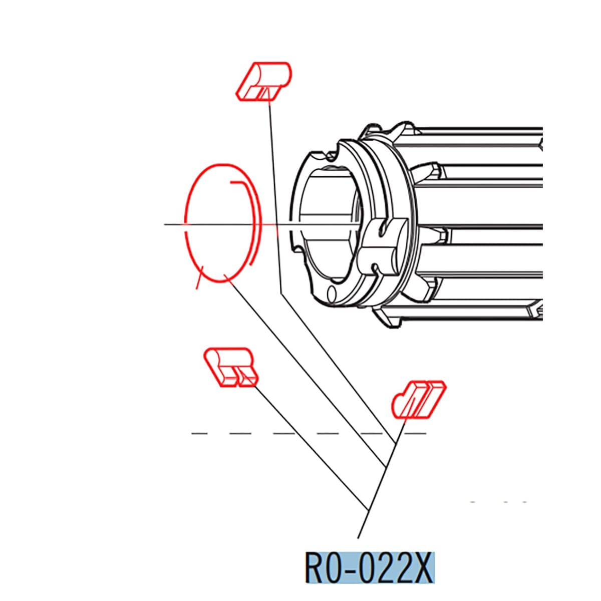 Kit 3 Cliquets et Ressort de Corps de Roue Libre FULCRUM Route Shimano HG #R0-022X