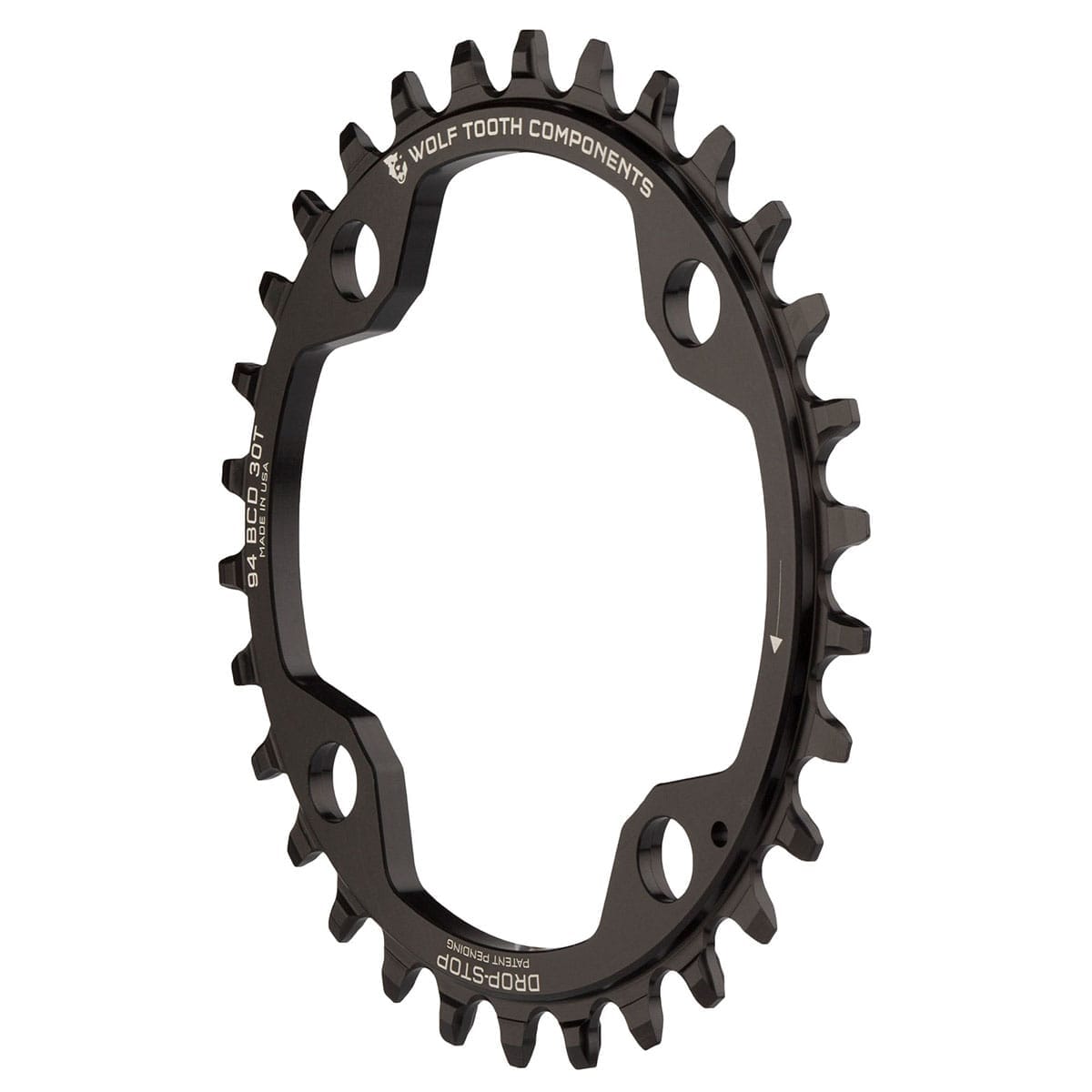 Plateau WOLF TOOTH 94 BCD 10/11V Sram X01/X1/GX/NX 4 Trous 94mm Noir