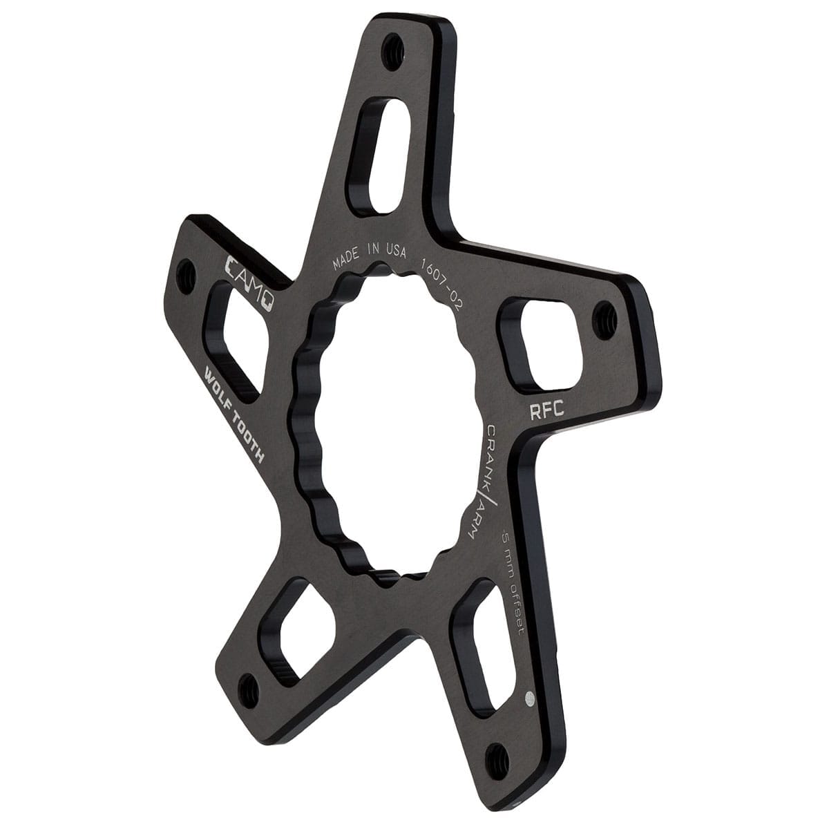 Étoile de Pédalier WOLF TOOTH CAMO M5 Raceface Cinch Direct Mount Offset -5mm Noir