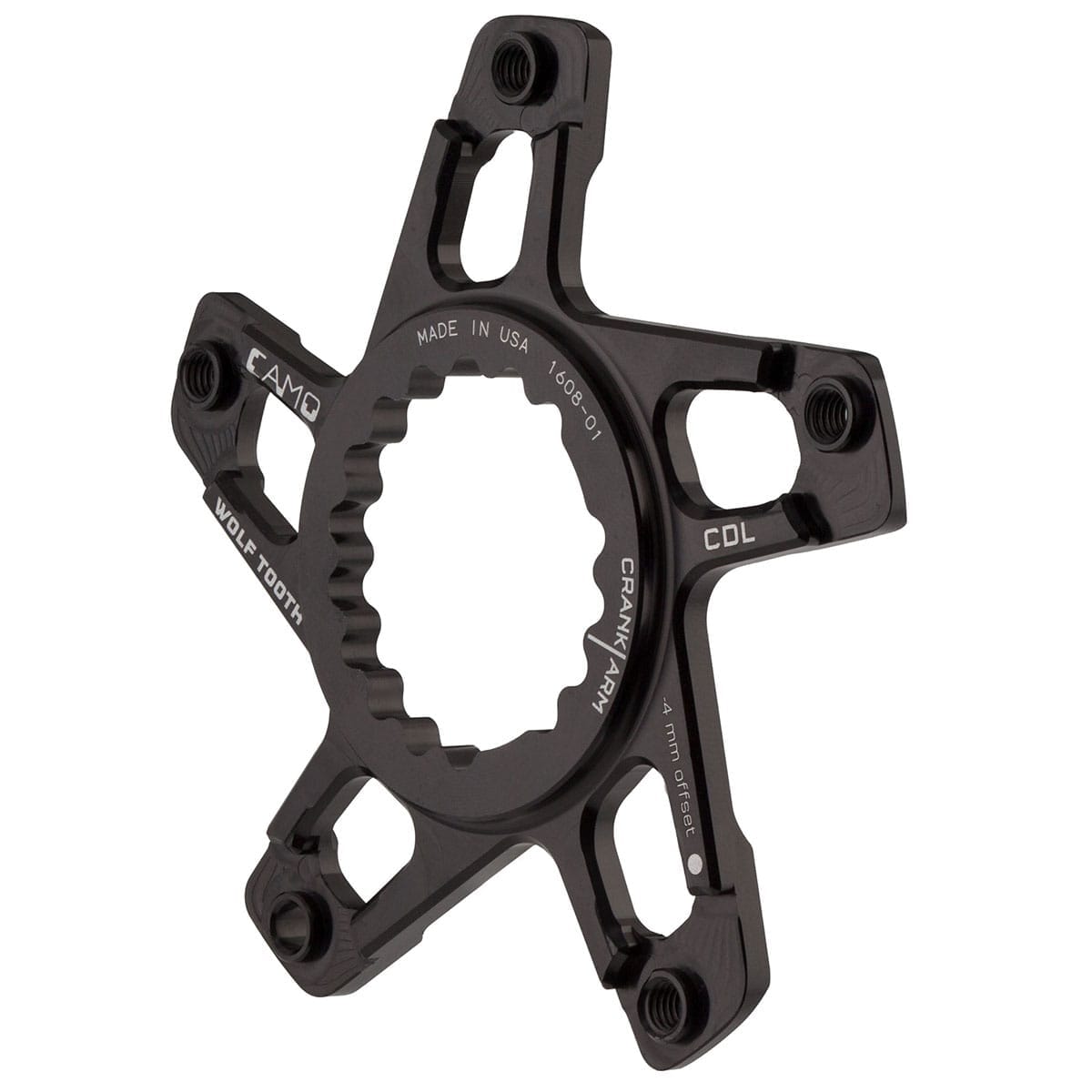 Étoile de Pédalier WOLF TOOTH CAMO M4 Cannondale Direct Mount Offset -4mm Rouge