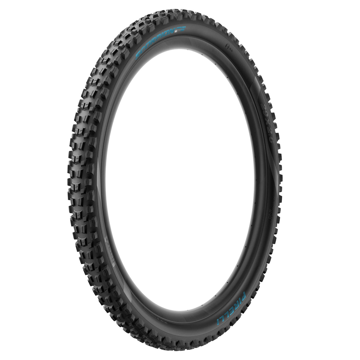 Pneu PIRELLI SCORPION ENDURO M COLOUR EDITION 29x2.40 HardWall Tubeless Ready Souple Noir/Turquoise Petronas