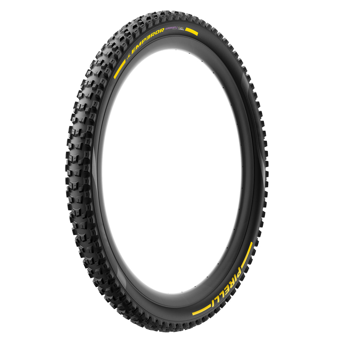 Pneu PIRELLI SCORPION EMPEROR 29x2.40 Supersoft DH+Wall Tubeless Ready Souple Noir/Jaune Team Edition