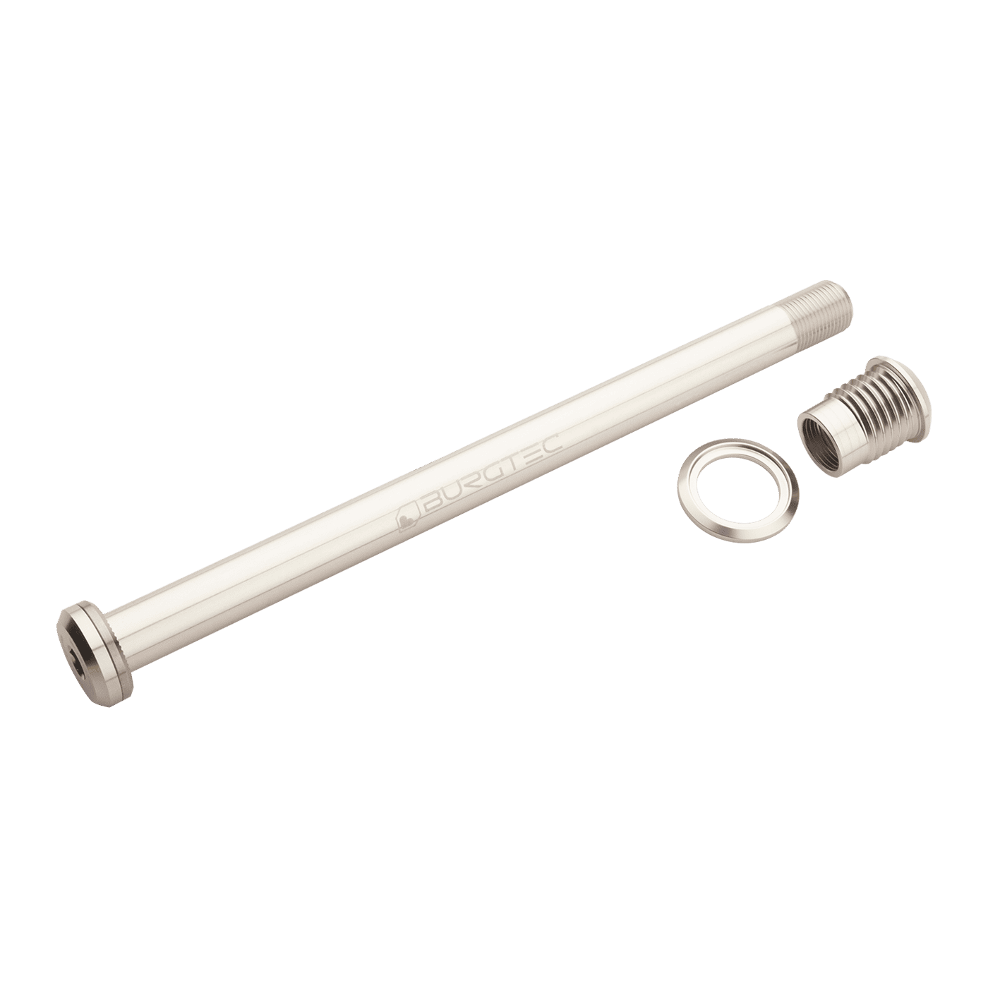 Axe de Roue Arrière BURGTEC 173.7mm pour Cadres Santa Cruz Argent