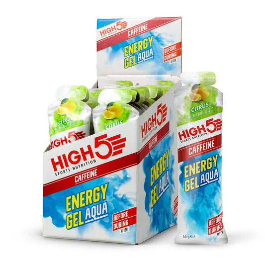 Gel Énergétique HIGH5 ENERGY GEL Aqua Caffeine (66g) Citron