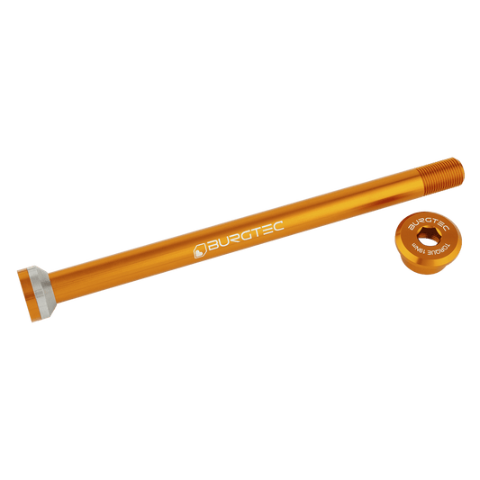 Axe de Roue Arrière BURGTEC 171mm pour Cadres Transition Orange