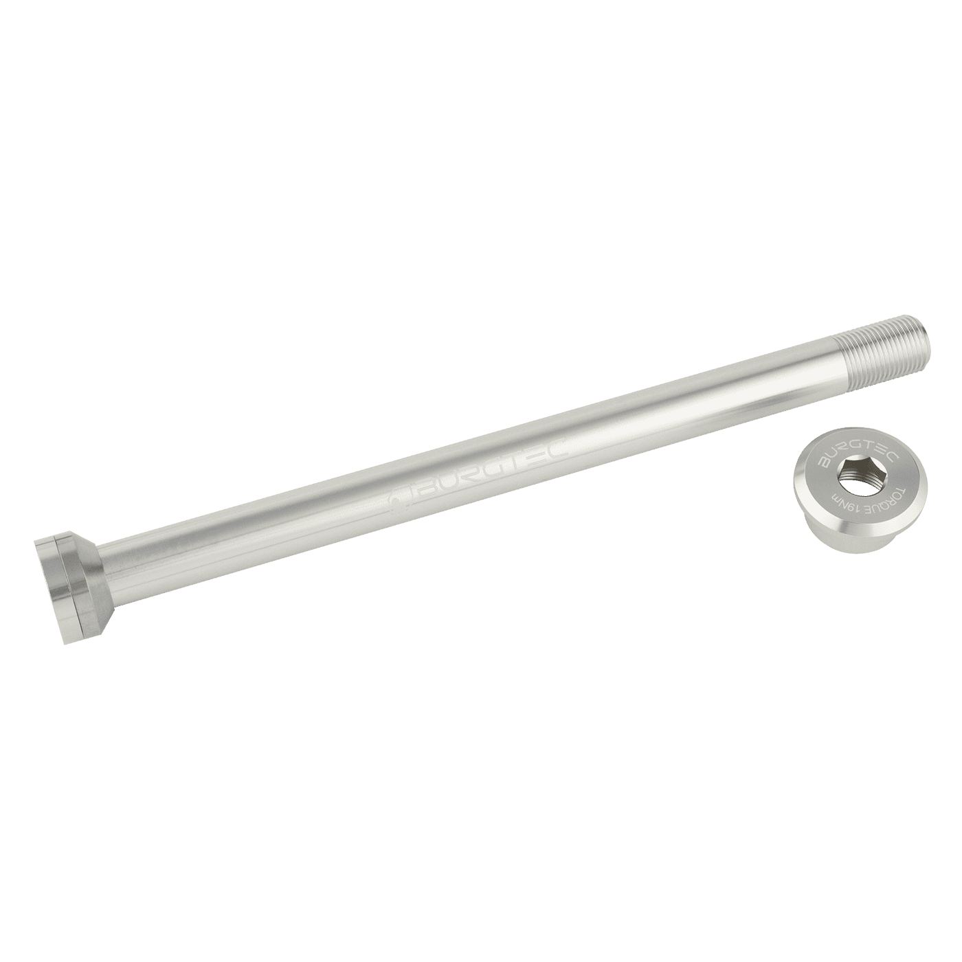 Axe de Roue Arrière BURGTEC 171mm pour Cadres Transition Argent